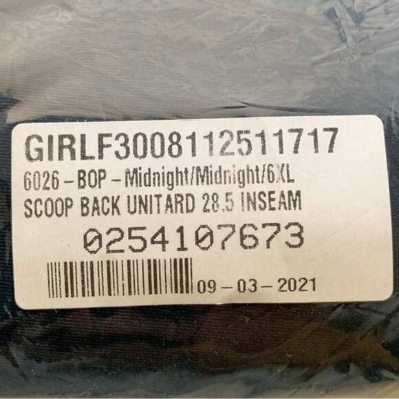 NWT 6XL Girlfriend Collective Midnight Blue Scoop Back Unitard 28.5" Inseam - Picture 10 of 11